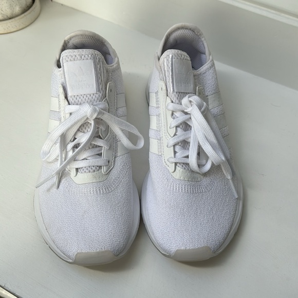 White Adidas Running Shoe - Picture 2 of 7